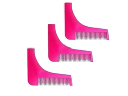 Ferramenta De Modelagem De Barba Para Homens - 3pc Modelador Com Pente Decote