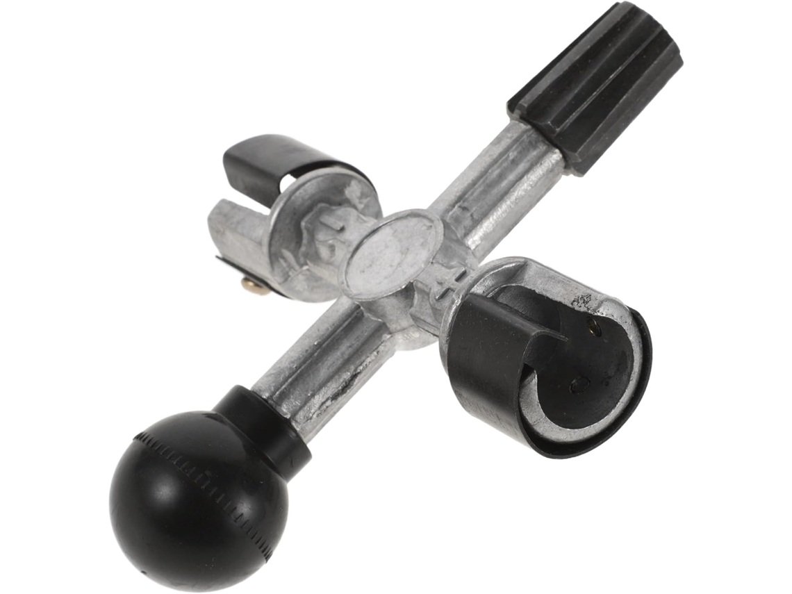 Kit De Limpeza De Bateria Automotiva Com Raspador Cruzado De 4 Vias E Escova De Arame.