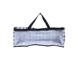 Saco de Armazenamento Transparente Grande Capacidade Pvc Resistente para Viagem Dormitório Camping Azul Grid | S/MARCA