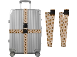 Conjunto De 2 Cintas Bagagem Com Estampa Floral Hamburgo Para Malas, Cintas De Viagem, Acessórios Para Cintos, Conector