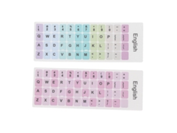 Aetheria 2pcs Adesivos de Teclado em Inglês Pvc À Prova D'água e Poeira para Laptops e Desktops
