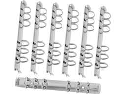 Nolitoy Conjunto De 7 Argolas Para Fichário Folhas Soltas Tamanho A6, Com Mecanismo 6em Metal, Ideal Uso No