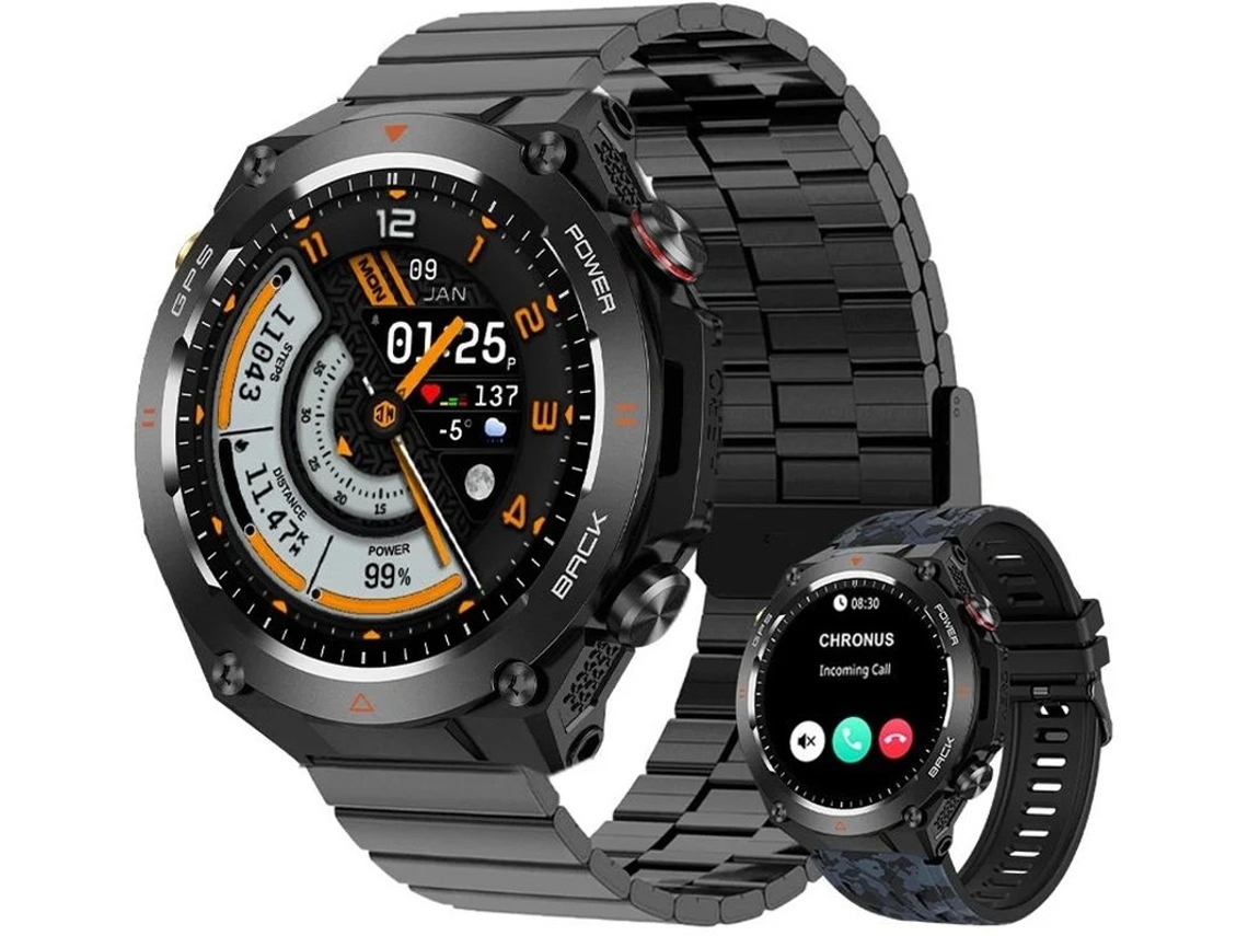 Relógio Inteligente GPS com Chamadas Bluetooth e Monitor de Frequência Branco Bestvite