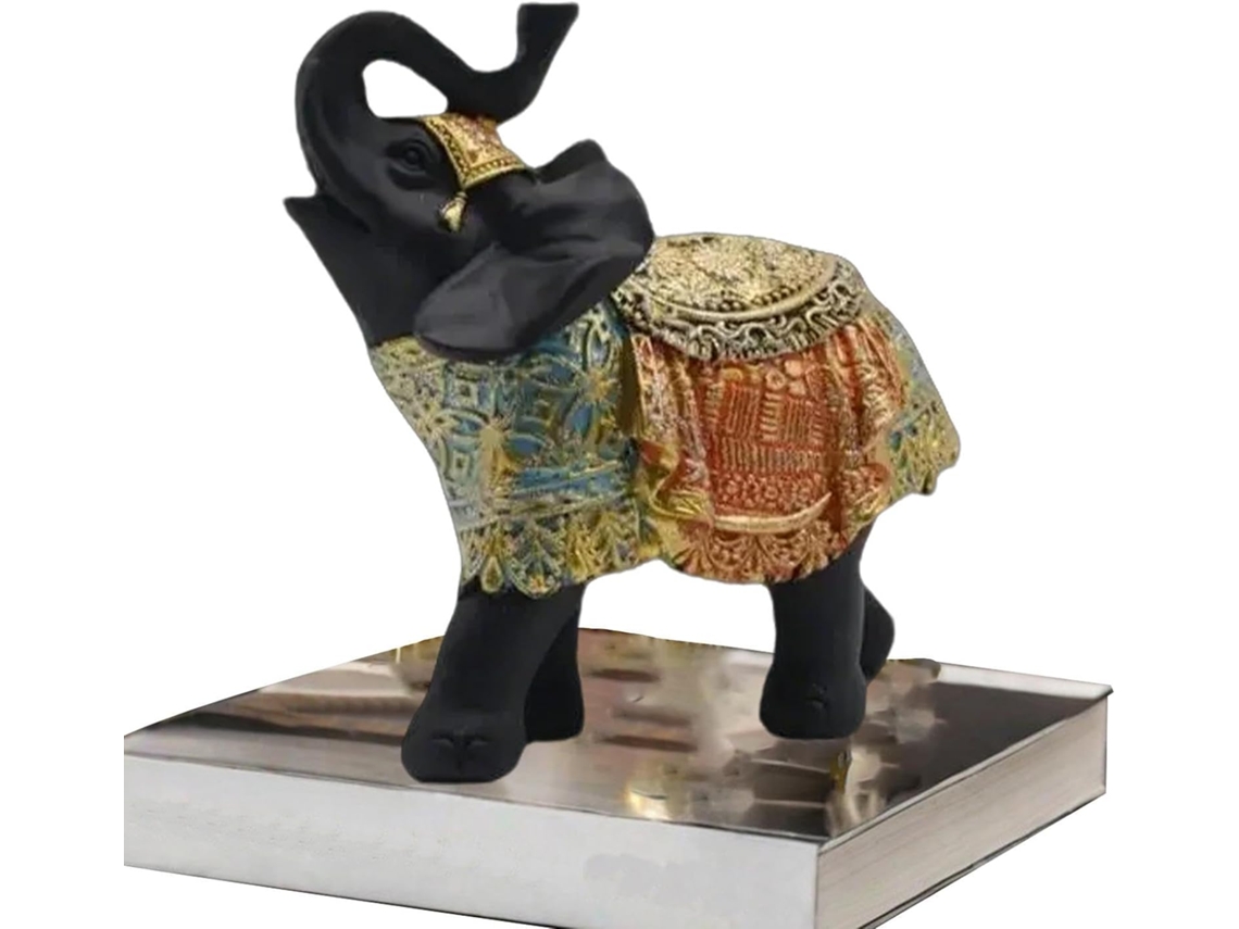 Estatuetas Elefante Estátuas Decoração Ornamento Escritório Enfeites Decorativos Animais Artesanato Decorativo GOKOCO