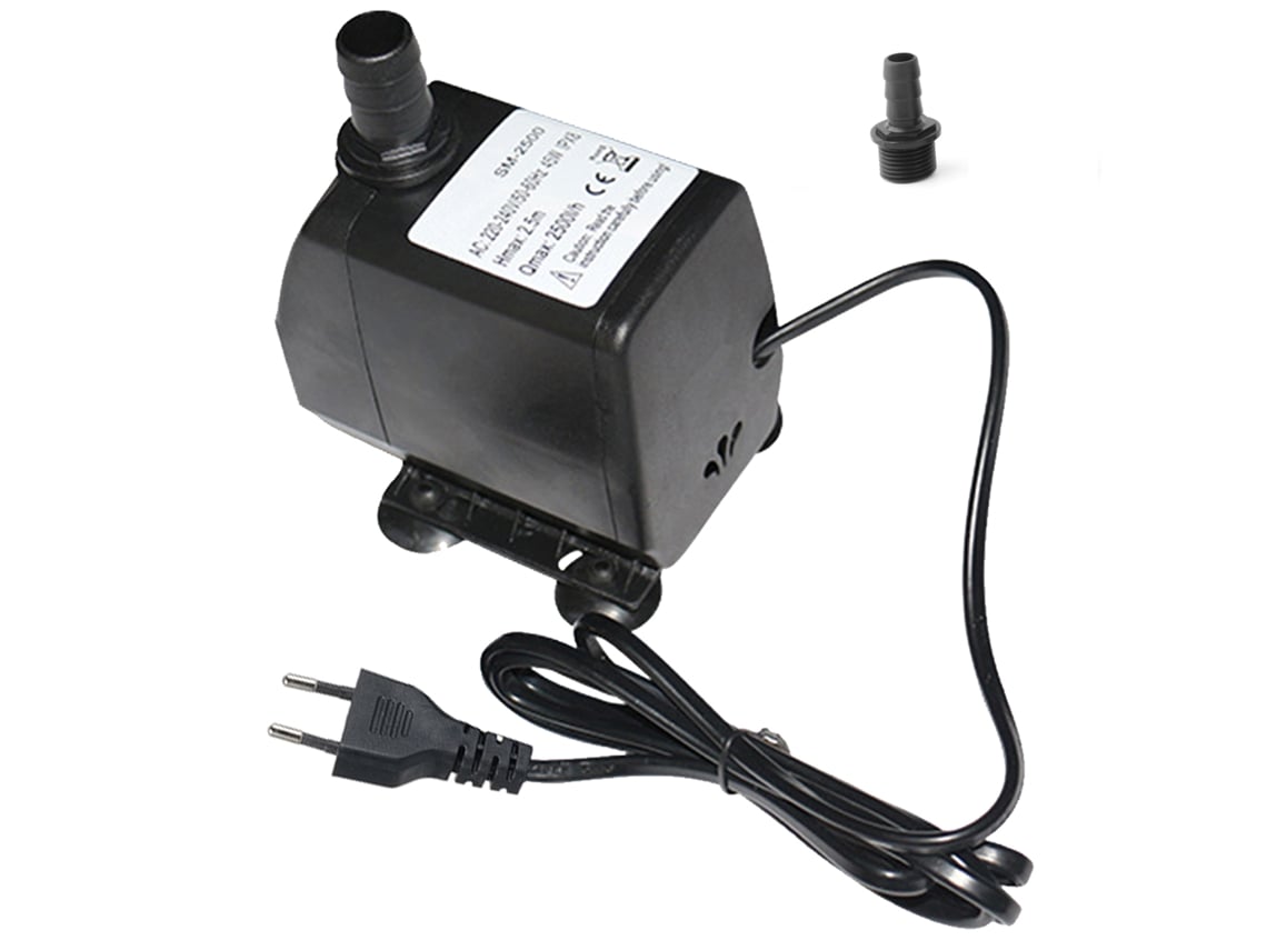 Bomba Submersível De Água 45w 2500l/h Mini Com Elevação De 8ft