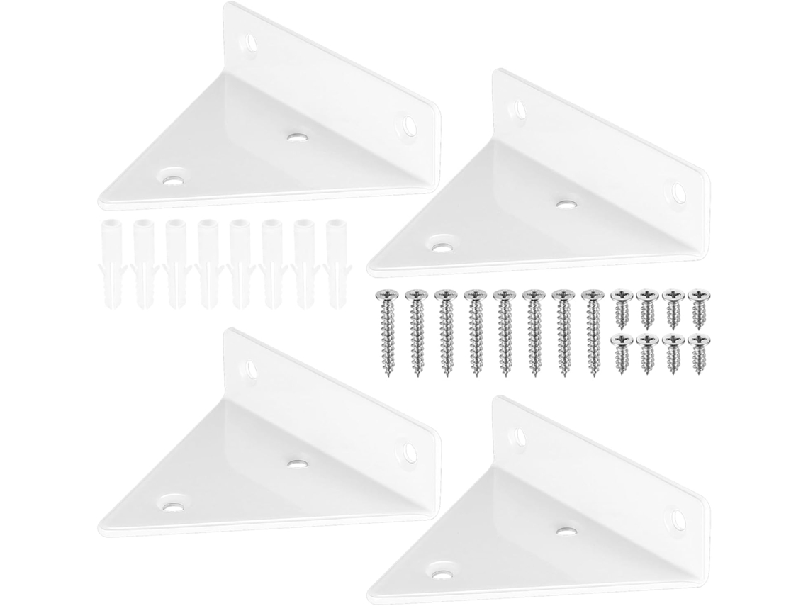 Suporte Triangular Para Prateleira, 4 Peças, Para Prateleira Flutuante, Para Parede
