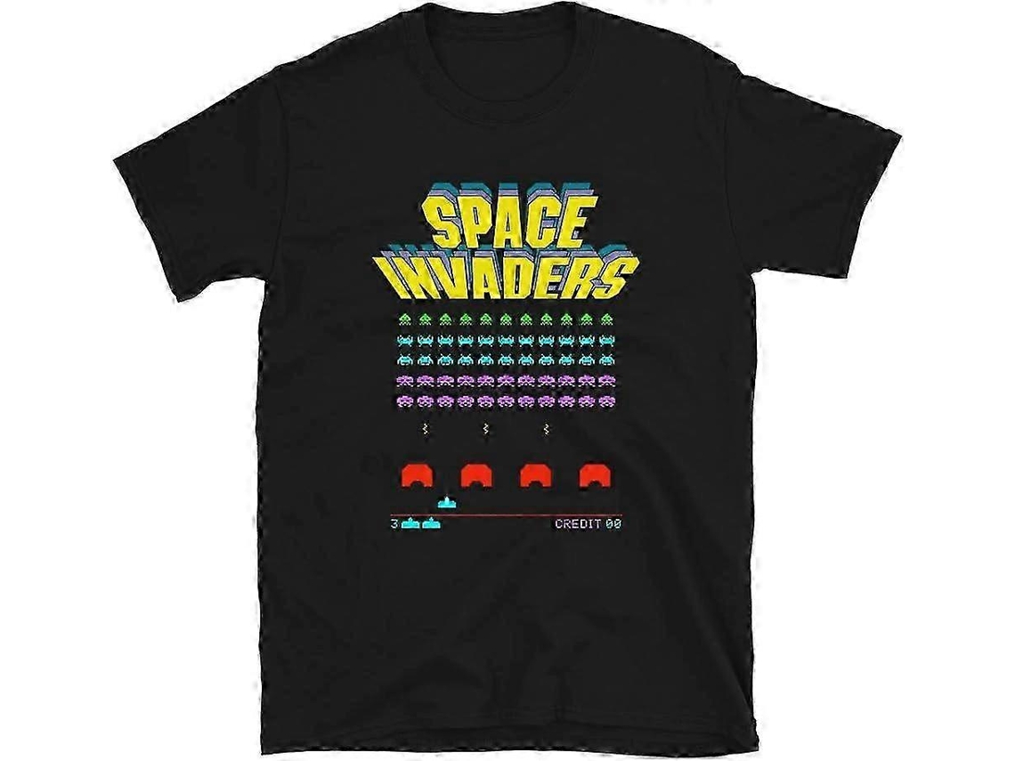 Mod.2 Arcade Space Invaders Videogame Retro Vintage 80s Aliens Console Jogos Retro Camiseta Material Da Moda Ly Ebike