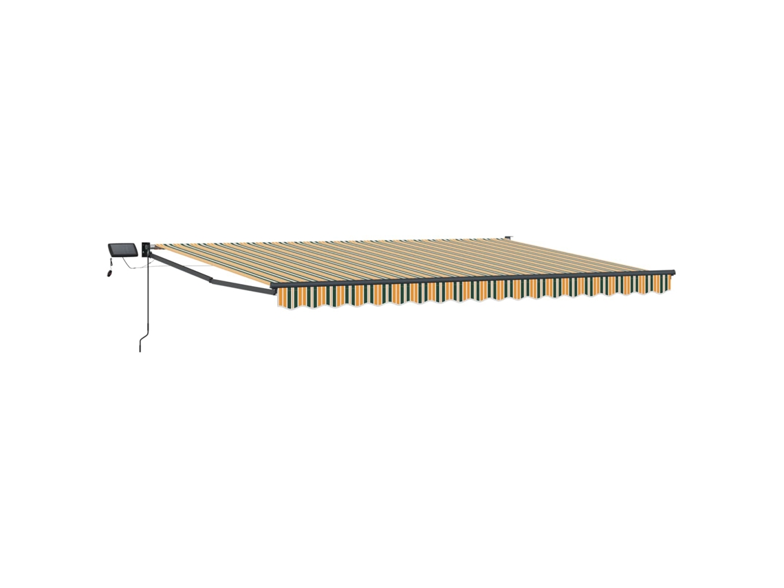Vidaxl Toldo Retrátil Manual Com Leds 5 X 3 M