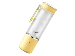 Lurelia Liquidificador Portátil Recarregável Usb, 450ml, Para Sumos, Amarelo