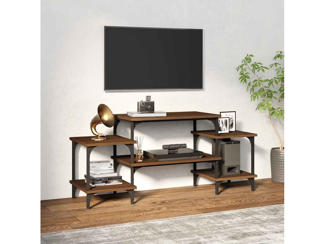 Vidaxl Móvel De Tv 117x35x52 Cm Derivados De Madeira Carvalho Castanho