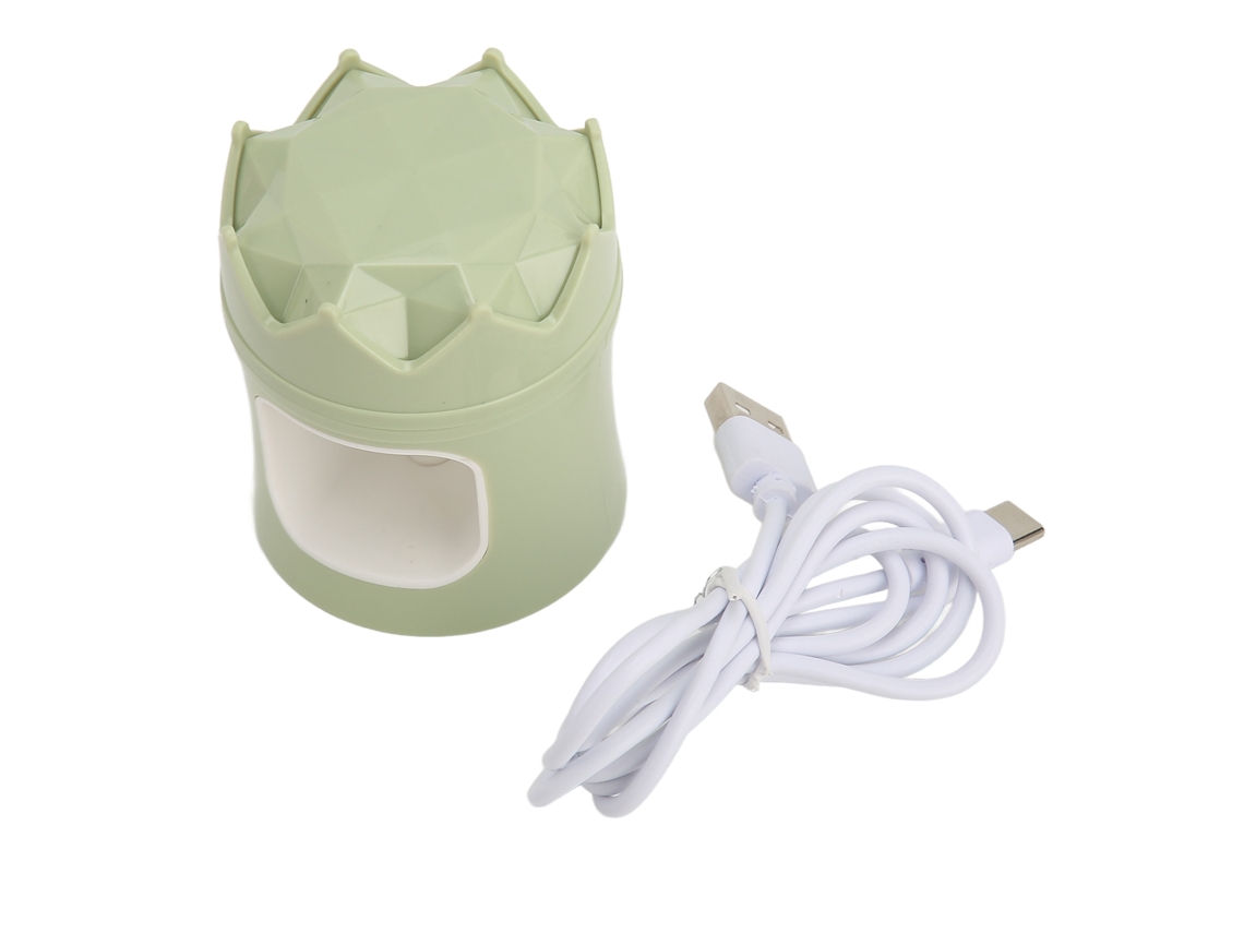 Lâmpada De Secagem De Gel Para Unhas Mini Com 6 Chips De Luz Suave, Portátil, Verde