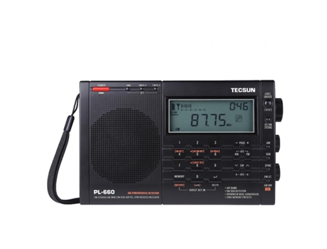 Receptor De Rádio Pll Ssb Vhf Airband Fm/mw/sw/lw Rádio Multibanda De Dupla Conversão 3001 | Olysi Shop (preto)