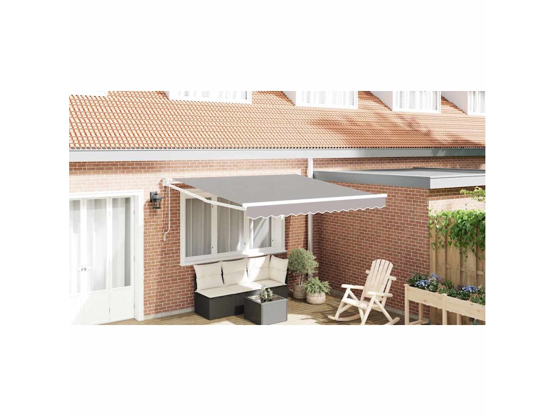 Vidaxl Toldo Retrátil Cinzento-claro 300 X 250 X 165 Cm