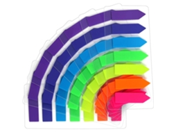 980 Marcadores Adesivos para Notas, Adequados para Marcar Papel (7 Cores) MDUG (arrow)