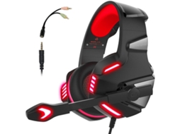 Auricular V3 Para Pc/ps4/switch Com Mic Cancelador De Ruído, Luz Led, Som Surround Azul Vermelho. Sfushos