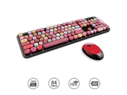 Teclado Sem Fio Bluetooth Para Máquina De Escrever Compatível Com Android E Windows Everley891