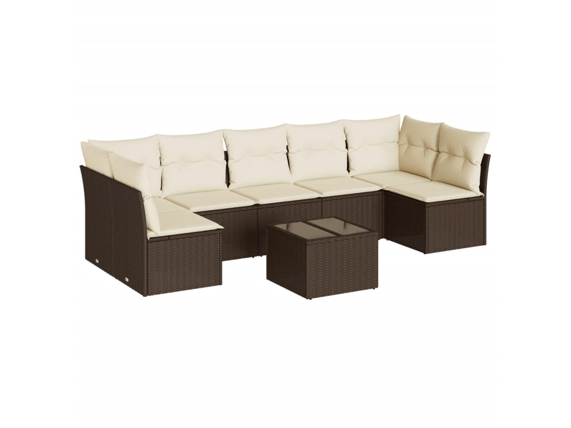 Garden Sofa Set, Garden Sofa Sets Vidaxl Marrom Rattan / Vime (n/a)