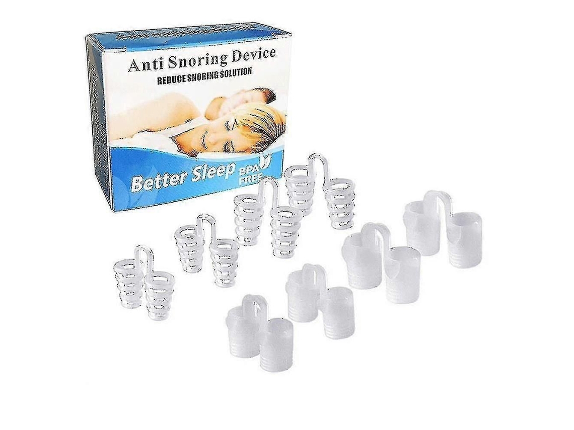8 Pçs/set Silicone Ventiladores Nasais Clipes Anti Ronco Apneia Do Sono Dilatadores Nasais