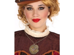 Colar DISFRAZZES Redondo Steampunk Com Rolamentos