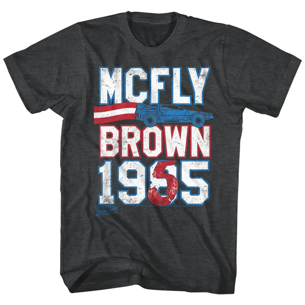 Unisex Adult T-shirt Rockinstone Back To The Future Movie Marty For Prez Heather Black Sizexl