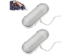 Conjunto 2 Filtros Chá - Infusor Chá - Para Chá Solto - Cozinha E Casa - Aço Inoxidável - Prateado