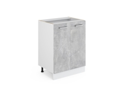Móvel baixo de cozinha R-Line, 60 cm sem bancada, Concreto, Vicco
