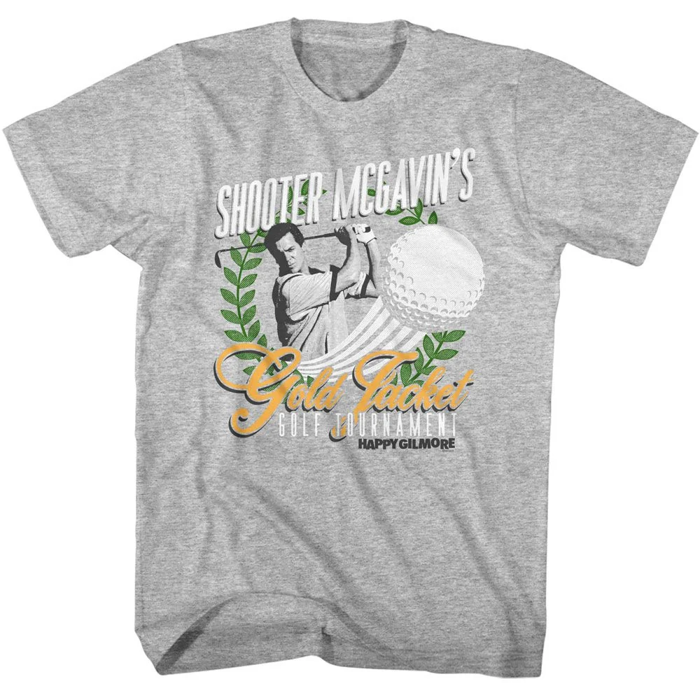 Rockinstone Happy Gilmore Gold Jacket Tournament Graphic T-shirt Size:m