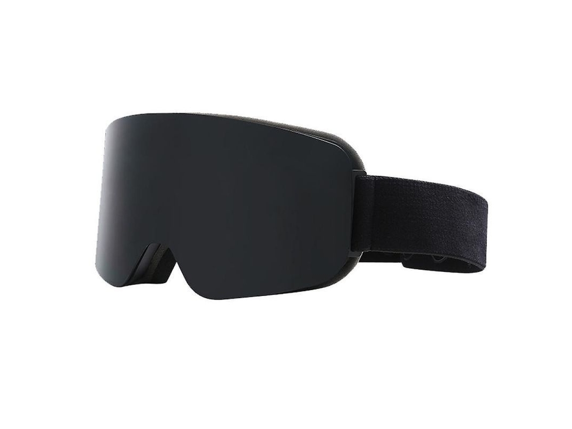 Gafas De Esquí E Snowboard Para Homens - Troca Rápida - Proteção Uv400 - Design Profissional E Confortável Marco Negro Película Gris Completa