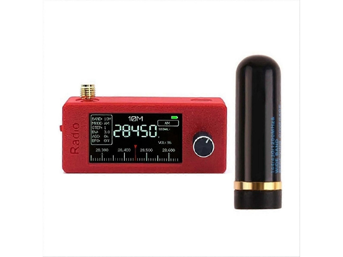 Mini rádio portátil 1,9 polegadas IPS, todas as bandas, GOKOCO