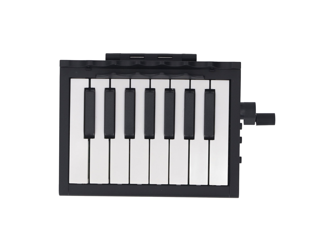 Primerox calendário Piano 2025 Tocável com Manivela Bluetooth 52 Peças Musicais Volume Ajustável Usb Recarregável Preto