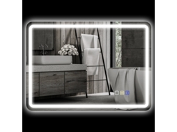 Espelho Led 50x70cm Bluetooth Música Toque Prata VELTRIX