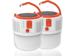 Luzes Solares Para Acampamento, Lanterna Led Recarregável Womfui, Banco De Energia De 2400 Mah, À Prova Dágua Ipx45 Olysi Shop