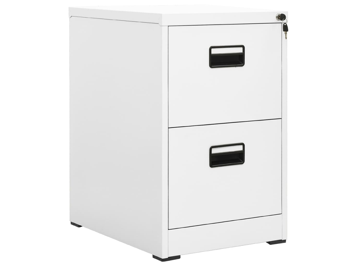 Vidaxl Arquivador 46x62x72,5 Cm Aço Branco