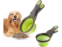 Pá Multifuncional 3 em 1 para Ração de Animais de Estimação, Dobrável em Silicone, Ideal para Viagens AQUAFORGE
