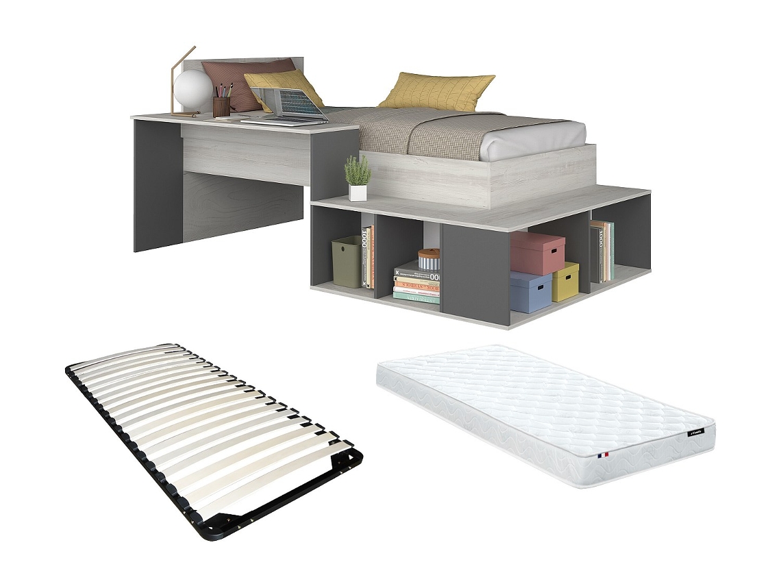 Cama Combinada Com Secretária E Arrumação Rigali