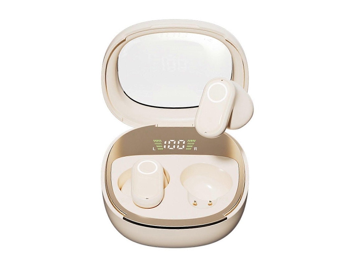 Fones De Ouvido Bluetooth Sem Fio Com Som Estéreo E Mini Fones De Ouvido Intra Auriculares Transparentes Com Visor Digital Puw0858 Ly Ebike
