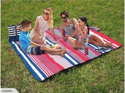 Cobertor de piquenique portátil à prova d'água Slowmoose 200 x 150 cm para acampamento ao ar livre e praia