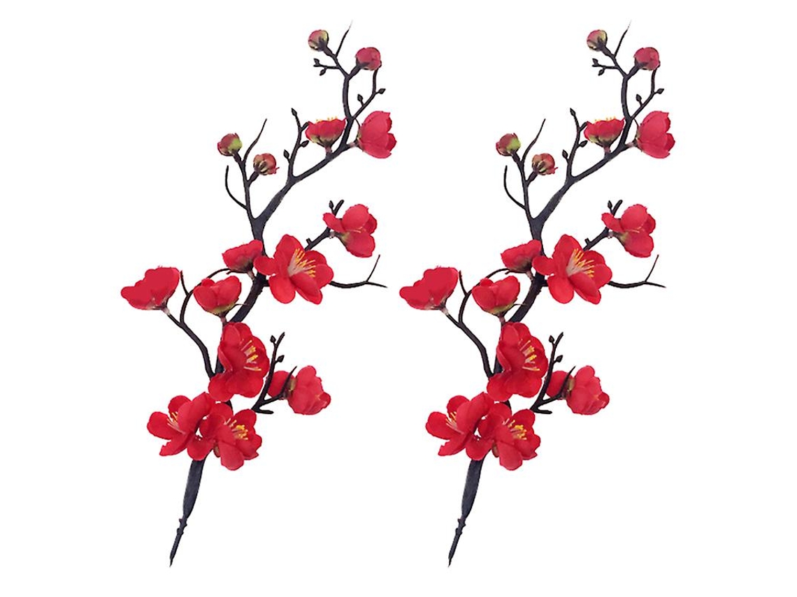 2pcs Topper De Bolo Em Forma De Flor De Plástico