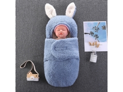 Saco Dormir Bebé Manta Cueiro Macia Espessa 6-9 Months 73cm Azul Panoona