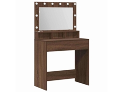Mesa de Vestir com Espelho Carvalho Marrom 75,5x41x135 cm MAISON EXCLUSIVE