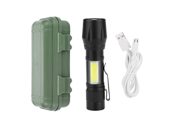 Lanterna Led Recarregável Usb Cob Mini Portátil 350lm | S/MARCA