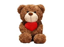 Ursinho Teddy de Pelúcia Abraçando Coração para Meninas Dormirem Rosa CHABERLU