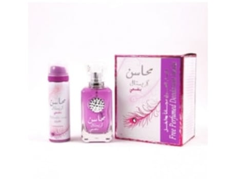 LATTAFA PERFUMES Mahasin Crystal Violet Gift Set Edp 100 Ml And Deospray 75 Ml 100Ml