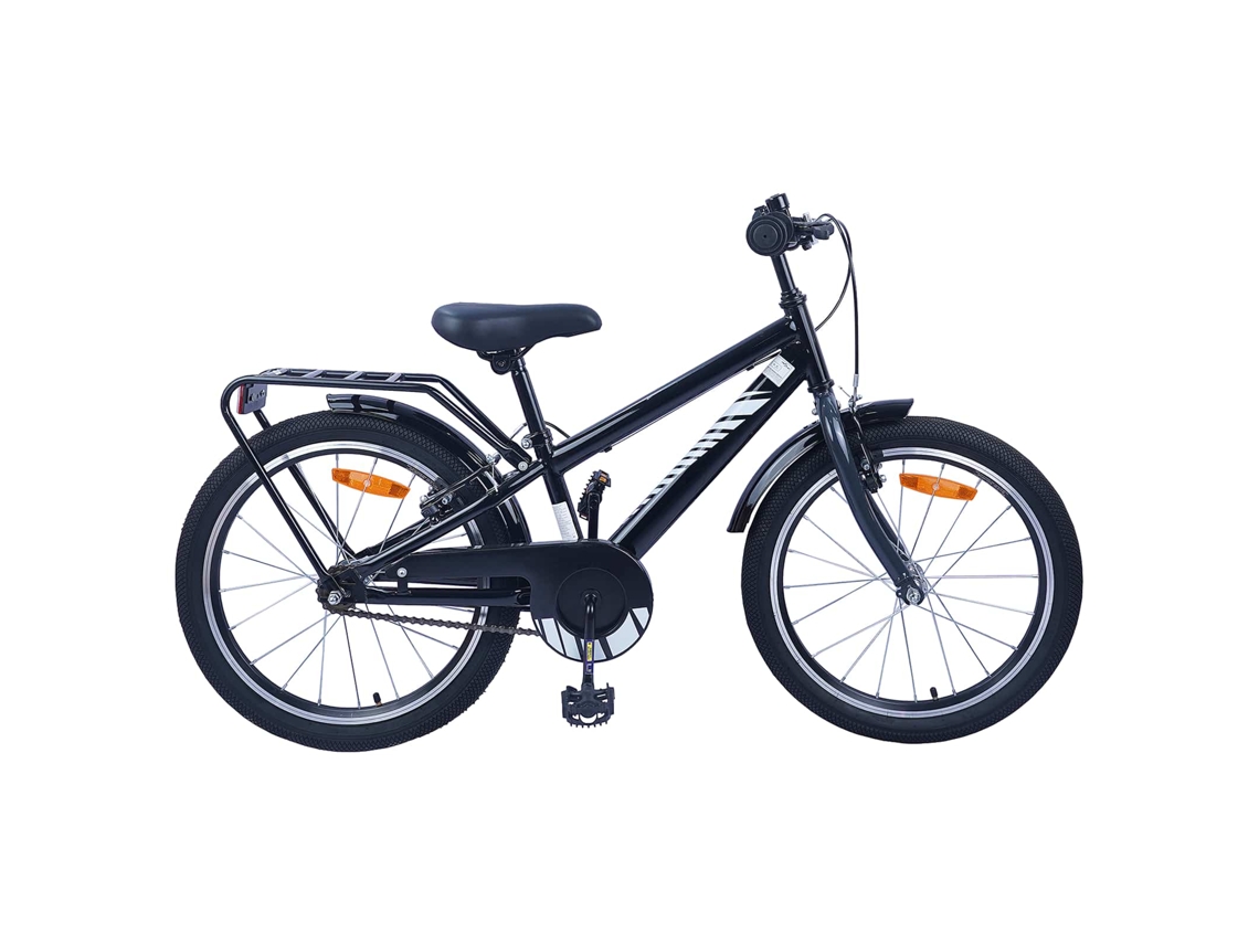 Vidaxl Bicicleta Infantil 18 Polegadas Para 5-7 Anos Preto