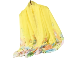 Xale Longo Feminino com Estampa de Pavões, Ideal para Praia e Uso Diário. SFUSHOS