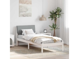 Vidaxl Estrutura Da Cama Branco E Cinza Claro 80 X 200 Cm