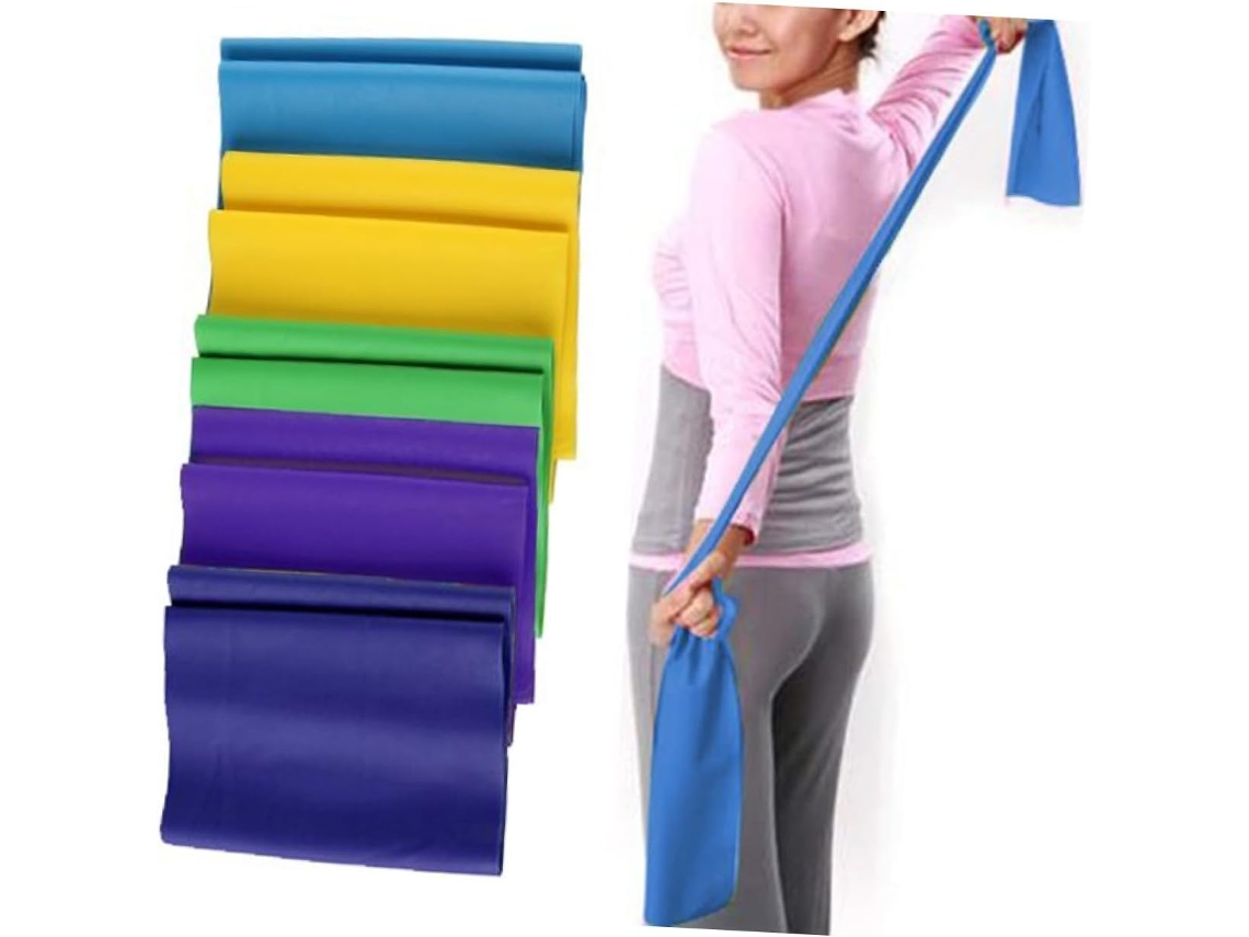 Faixa Elástica De Resistência Para Yoga, Treinamento Físico Completo Cintura, Braços E Pernas, Cor Aleatória