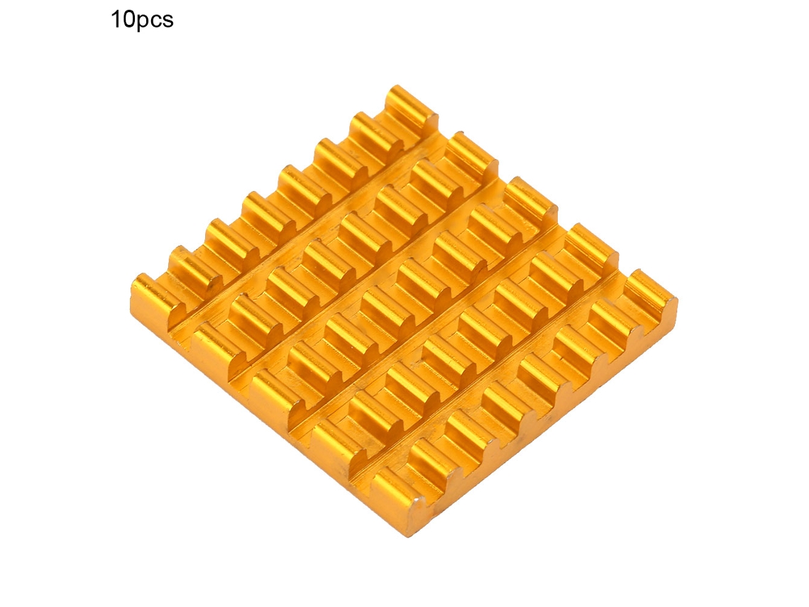 10 Peças de Radiador de Calor de Alumínio Dourado Cooler Heat Sink