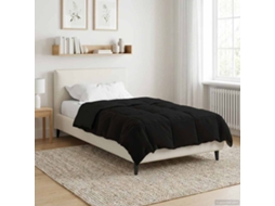 Vidaxl Edredom De Inverno 135 X 220 Cm Inverno Preto Respirável