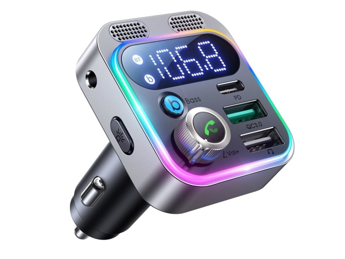 Transmissor Fm Bluetooth Veicular, Carga Rápida, 48w